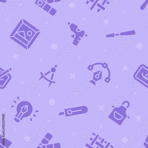 design and craft purple seamless pattern v4