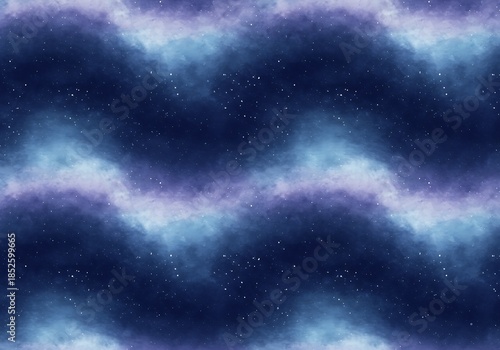 Seamless Deep Space Nebula Background with Twinkling Stars