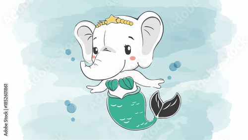 elephant in the snow