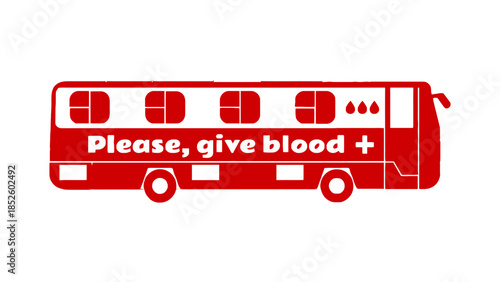 Mobile blood donation bus encourages community to give life-saving blood.