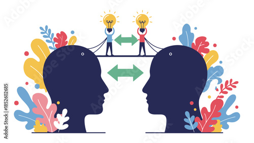 Connecting minds: ideas shared through mutual understanding and innovation.