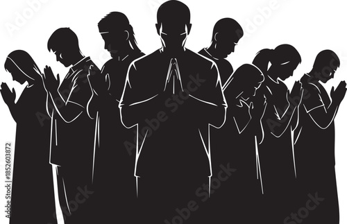 Group of people in prayer