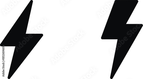 Lightning Bolt Symbol Icon Sign for Electrical Power or Energy Strike Thunder and Weather Storm Warning Vector Illustration in Flat Design Isolated on Background