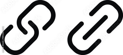 Chain Link Icon Sign for Connectivity Connection and Symbol of Strength Unity or Partnership Vector Illustration in Flat Design Style Isolated on Background