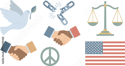 Symbols of peace and justice