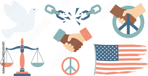 Symbols of peace and unity