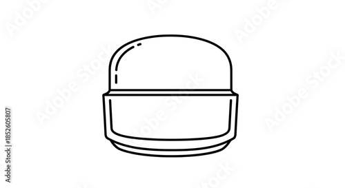 Simple line art icon of a deodorant stick. Outline vector illustration representing personal care, hygiene, and grooming products.