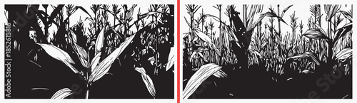 botanical texture illustration vector, dense plant artwork, nature foliage clipart, wild vegetation svg, botanical background design, black plant illustration, nature texture vector art, forest foliag