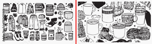 camping equipment doodles vector, outdoor gear clipart, adventure tools svg, hiking camping illustration, travel equipment graphics, black camping silhouettes, outdoor lifestyle vector art, survival g