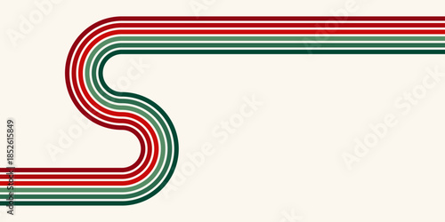 Abstract colorful 70s background vector. Vintage retro wallpaper with rainbow stripes and wavy lines. A 1970 color illustration suitable for posters, banners, decorative items and wall art.