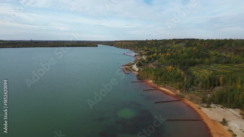 Wallpaper Mural Aerial view of Stormthaler See near Leipzig in late afternoon Torontodigital.ca