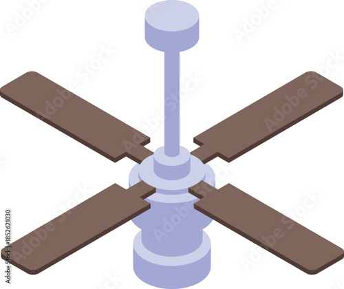 Modern ceiling fan circulating air, providing a cooling breeze for comfortable home environment