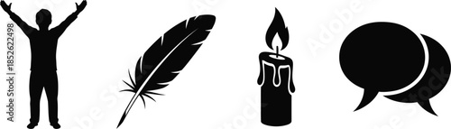 Symbols of expression and communication icons