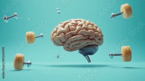 Cognitive strength and brain training concept