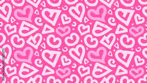 Vibrant pink heart pattern for Valentine's Day designs