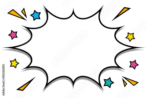 ポップなアメコミフレームイラスト