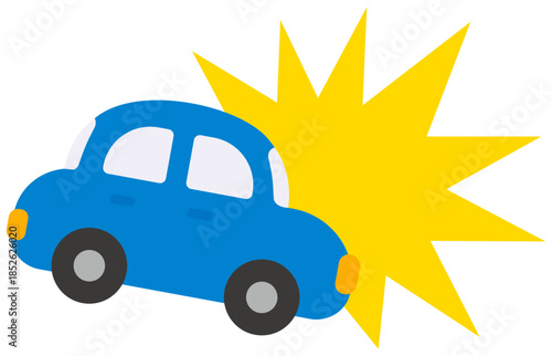 交通事故のイメージイラスト（青色）