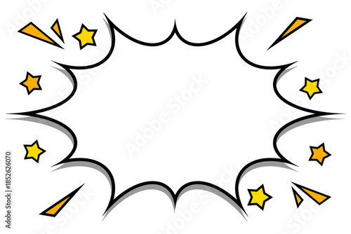 ポップな爆発ふきだしのイラスト