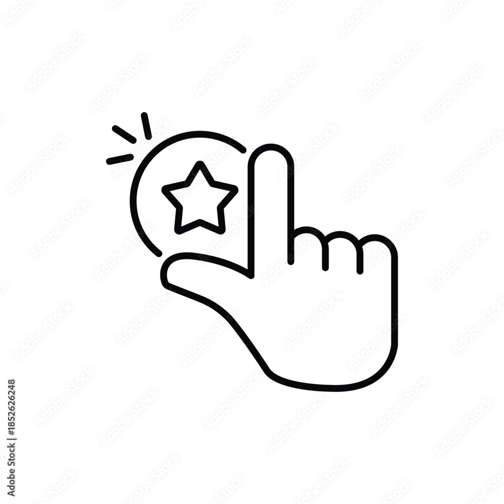 Fototapeta premium Rate button line icon. Best ranking sign. Rating symbol. Quality design element. Linear style rate button icon. Editable stroke. Vector