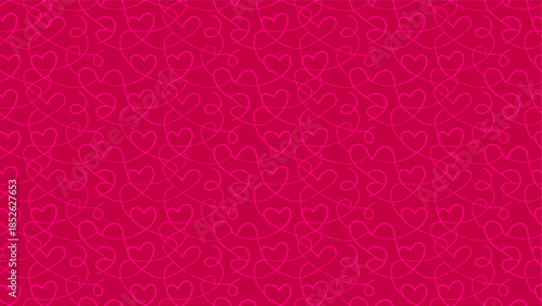 Vibrant pink background with intricate heart pattern
