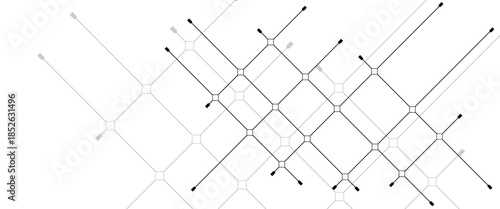 Vector creative idea of modern design with geometric technology background with lines and dots with electronics elements on tech Bg.