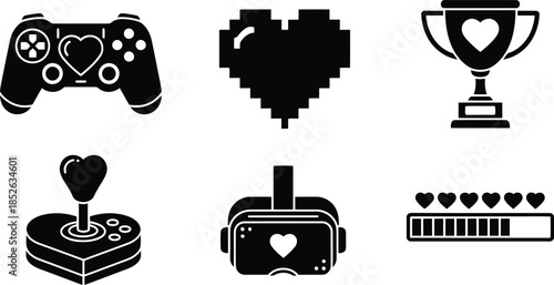 Love for Gaming: Heart-Themed Icons for Gamers
