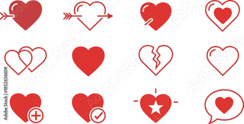 Collection of Red Heart Icons