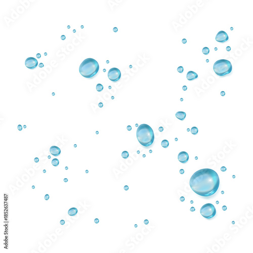 Realistic water drops. PNG drops, condensation on the window, transparent water drop. Abstract water drops, bubbles on transparent background, digital liquid design, Stock royalty free