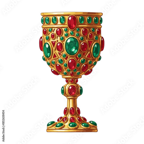 Ornate Jeweled Goblet.