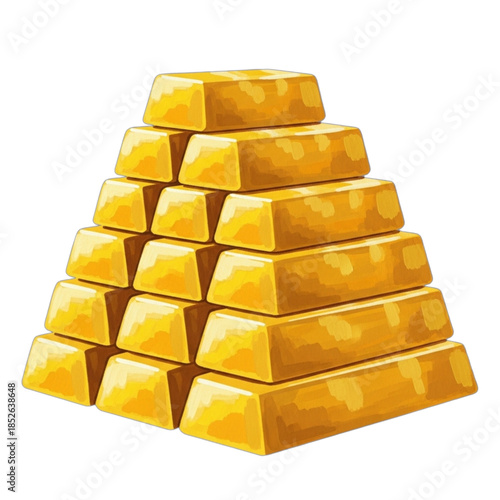 Stack of Gold Bars Pyramid.