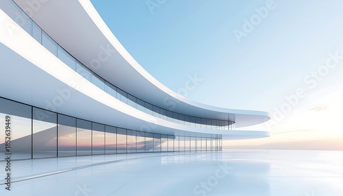 Futuristic Architectural Building with Innovative Curved Design