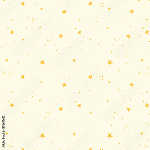 Yellow stars on light background create a simple design for any creative project or art piece