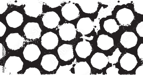 Black and white texture set featuring round shapes. This clean graphic design is a modern vector illustration with abstract spots.