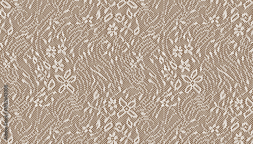 Lace with a fluid, swirling pattern reminiscent of latte art