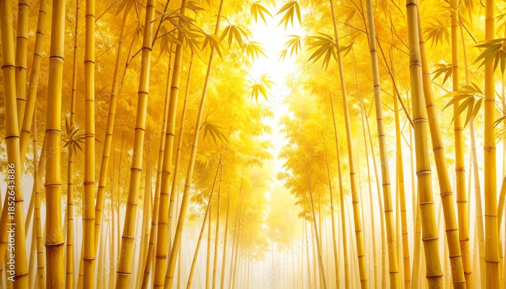 Obraz premium Golden bamboo stalks