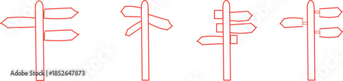 set of vector icons representing message flows or directional arrows.