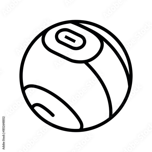 Medicine ball fitness strength training equipment line icon