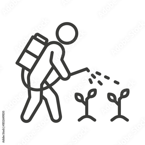 Pesticide spray line symbol - Pest control spraying icon