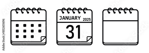 Calendar Icon Vector Illustration for Date Concept Flat Design Isolated on White Background Calendar with Date