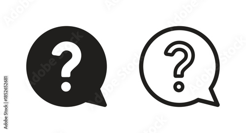 Chat Bubble Question Mark Vector Icons
