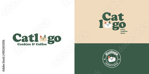 Cat Logo Design for Coffee Shop and Bakery
