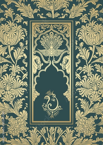 Ganesha, wedding card, royal Rajasthan, India	