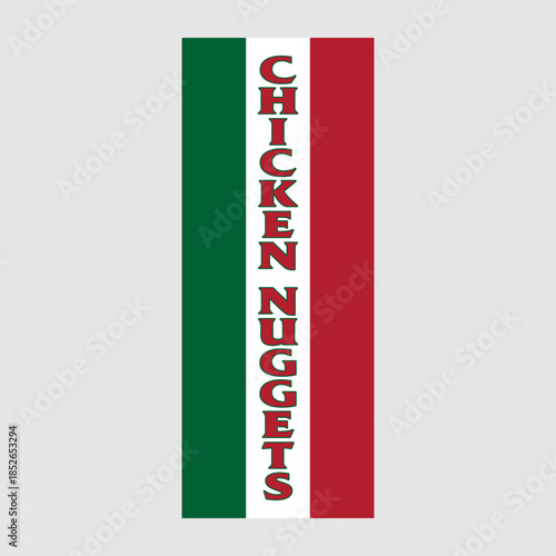 Rectangle Flag For Chicken Nuggets