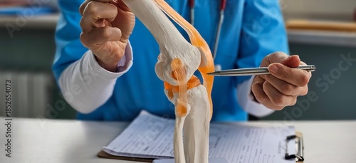 Valokuva Knee anatomy and common injuries in the clinic
