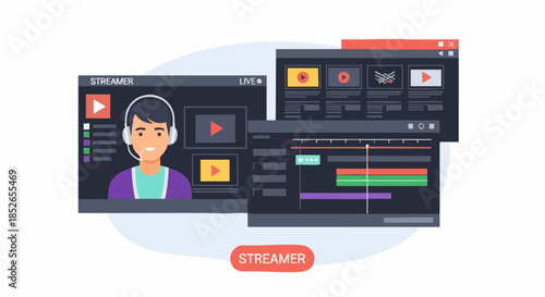 Streamer Interface and Video Editing Software.