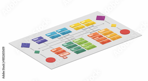 Isometric diagram of a solar energy system with panels and connections.