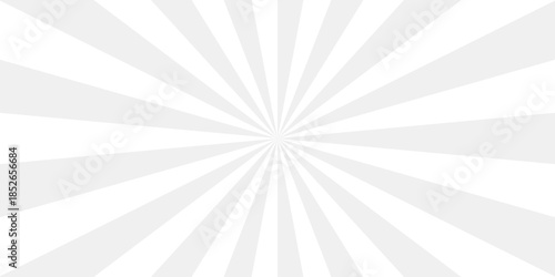 Abstract white and gray retro with sunburst pattern design. Vintage sunrays illustration swirl grunge spiral line. sun beam vector banner design and comic burst gradient concept pattern.