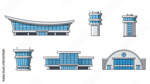 Architectural Airport Buildings Modern Design & Infrastructure