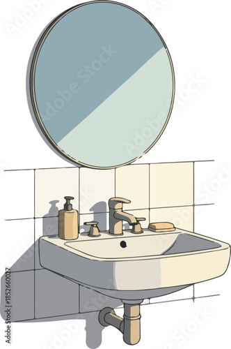 Minimalist Bathroom Sink wi...