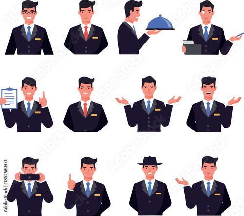 Modern Man Business Suit Po...